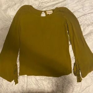 Long Sleeve Olive-Yellow Cleobella/Revolve Blouse